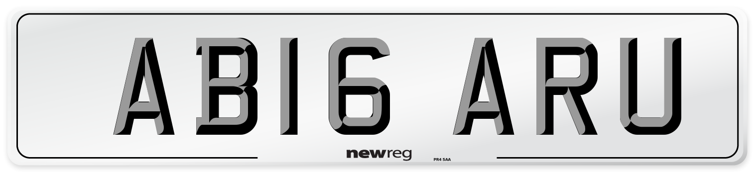AB16 ARU Number Plate from New Reg